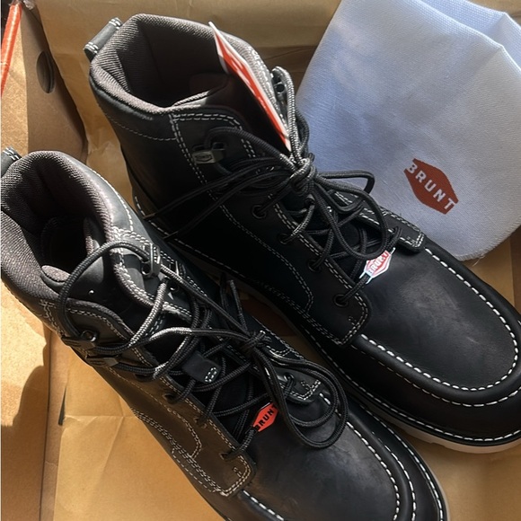 Brunt Black Men's Lace-Up Boots